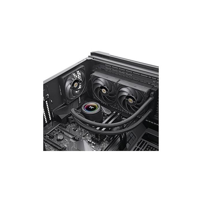 Thermaltake Toughliquid 240 EX Pro - Refrigeración Líquida All-in-One con ARGB Sync (CL-W418-PL00BL-A) - 2 Ventiladores de 12 cm - Negro - Compatible Intel y AMD