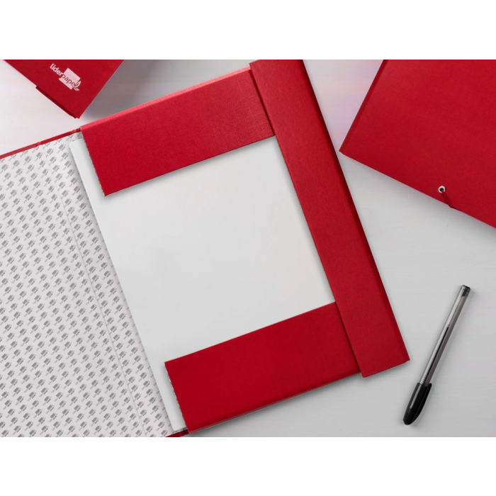 Liderpapel Carpeta proyectos folio lomo 70mm cartón forrado roja 250 x 350 mm 9