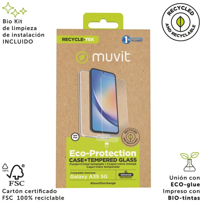 Funda y Protector para Móvil Muvit for Change Samsung Galaxy A35 5G Samsung Galaxy A34 5G 4 Funda y Protector para Móvil Muvit for Change Samsung Galaxy A35 5G Samsung Galaxy A34 5G 4