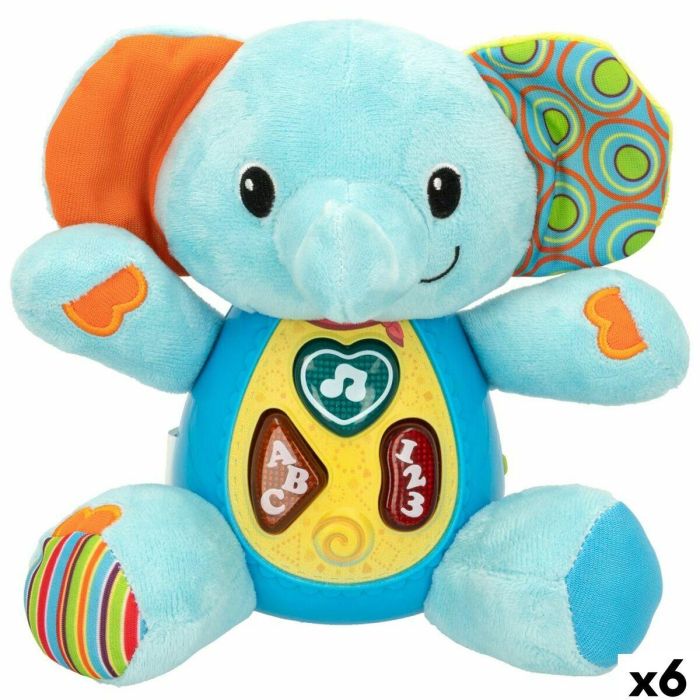 Peluche con Sonido Winfun Elefante 17 x 17,5 x 10 cm (6 Unidades)