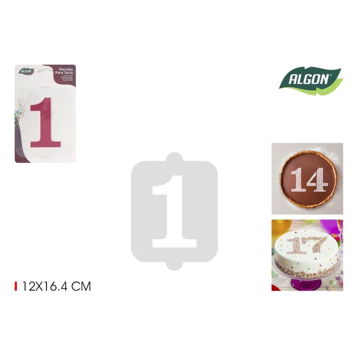 Plantilla para tarta de cumpleaños (N-1) pequeña - Algon (36 Unidades)