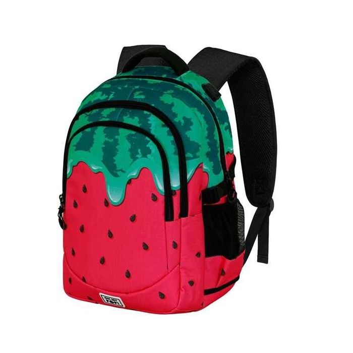 Karactermania OMP! Run. Plus FAN Melty Melo Mochila Verde 44x34x21 cm con Gran Capacidad, 3 Compartimentos, Bolsillo para Portátil y Puerto USB 5