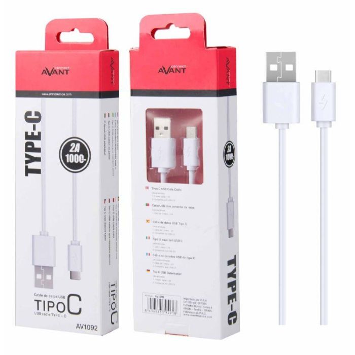 AVANT CONNECT Cable USB A a USB Tipo C - Blanco
