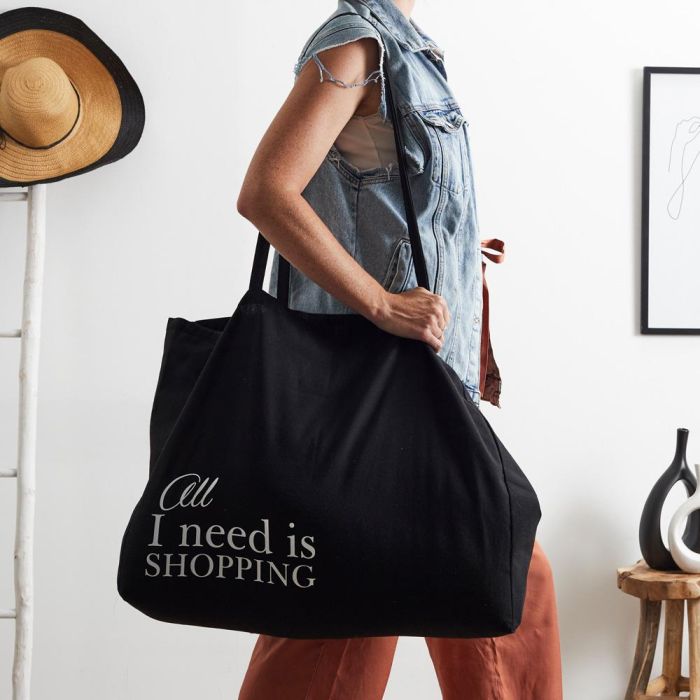 Bolsa Tote Bag 73X43 The Concept Factory cm TEXTOS  1