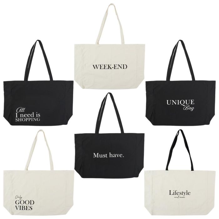 Bolsa Tote Bag 73X43 The Concept Factory cm TEXTOS  2