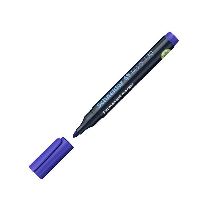 Schneider Marcador permanente maxx 130 recargable punta redonda azul -10u-