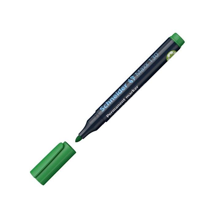 Schneider Marcador permanente maxx 130 recargable punta redonda verde -10u-