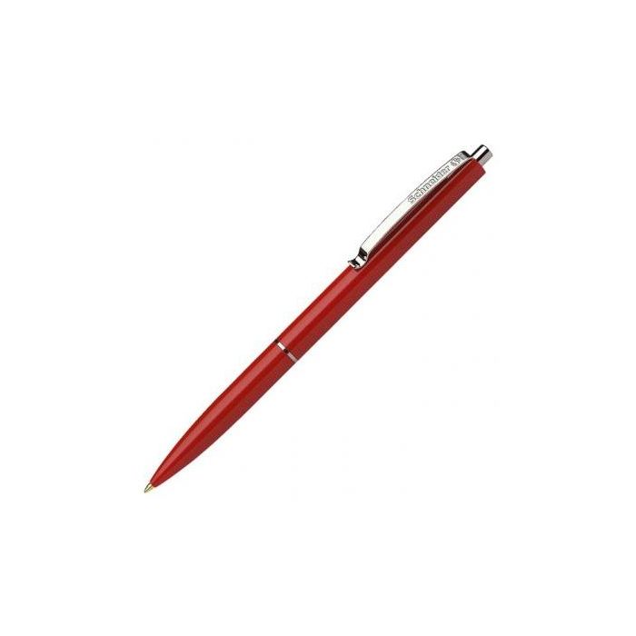 Schneider Bolígrafo fino k15 con clip metálico recargable rojo