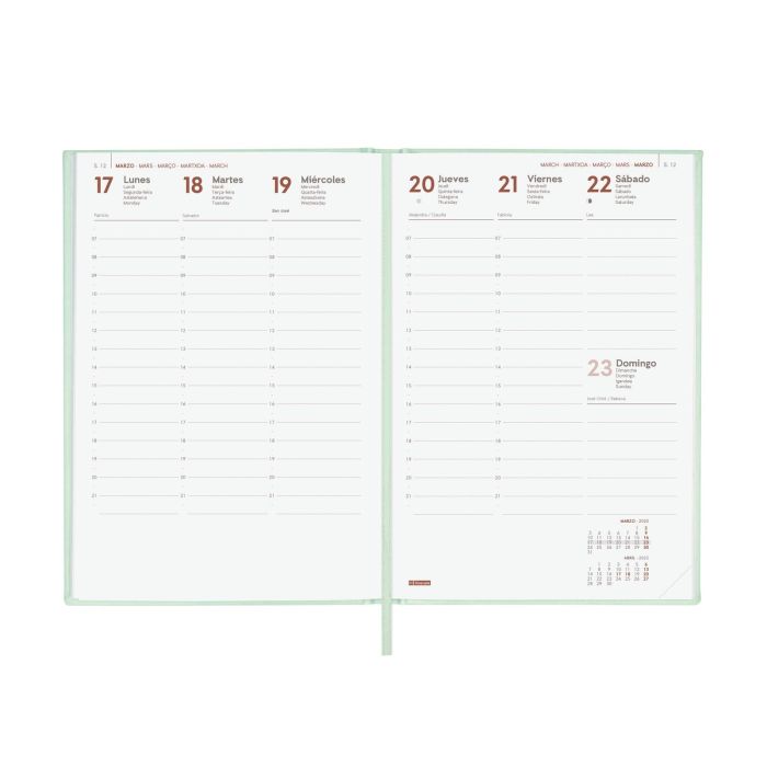 Agenda Finocam DYNAMIC LONDON Y10 Menta A5 14 x 20,4 cm 2025 4