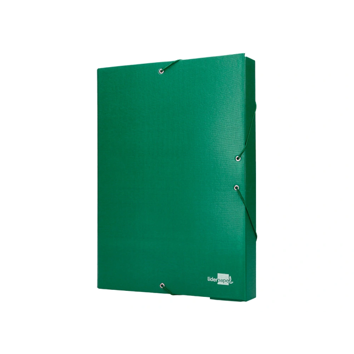 Liderpapel Carpeta proyectos folio lomo 50mm cartón forrado verde 250x350 mm 4