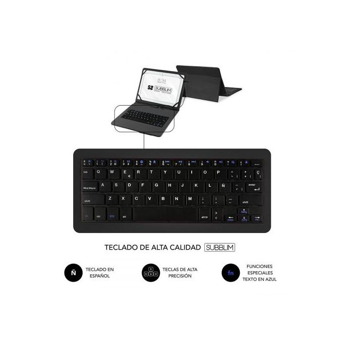 Funda para Tablet y Teclado Subblim SUB-KT1-USB001 Negro Qwerty Español 3