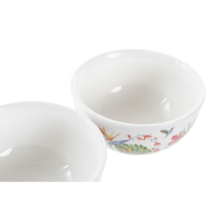 DKD Home Decor Bol Tropical Multicolor Colección Tropic Garden Dolomita 600ml 14x14x7 cm Pack 6 Unidades 2 DKD Home Decor Bol Tropical Multicolor Colección Tropic Garden Dolomita 600ml 14x14x7 cm Pack 6 Unidades 2