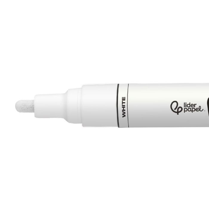 Rotulador Liderpapel Acrylic Base Agua Todo Tipo De Superficie Punta Redonda 3 mm Blanco 2 Rotulador Liderpapel Acrylic Base Agua Todo Tipo De Superficie Punta Redonda 3 mm Blanco 2