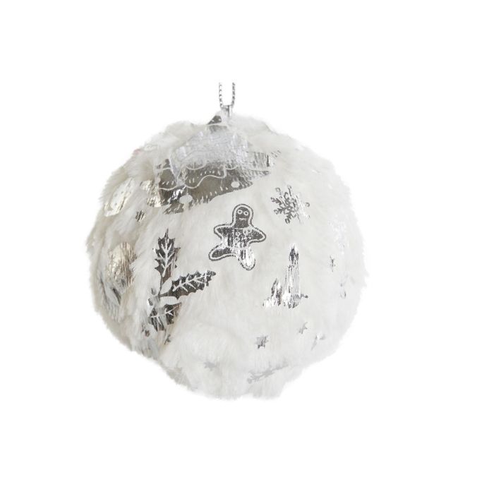 Decoracion Colgante Navidad Moderna DKD Home Decor Blanco 8 x 8 x 8 cm (12 Unidades) 2 Decoracion Colgante Navidad Moderna DKD Home Decor Blanco 8 x 8 x 8 cm (12 Unidades) 2