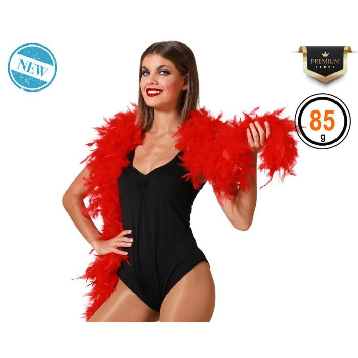 Boa de Plumas Roja 85 gr para Disfraces y Espectáculos
