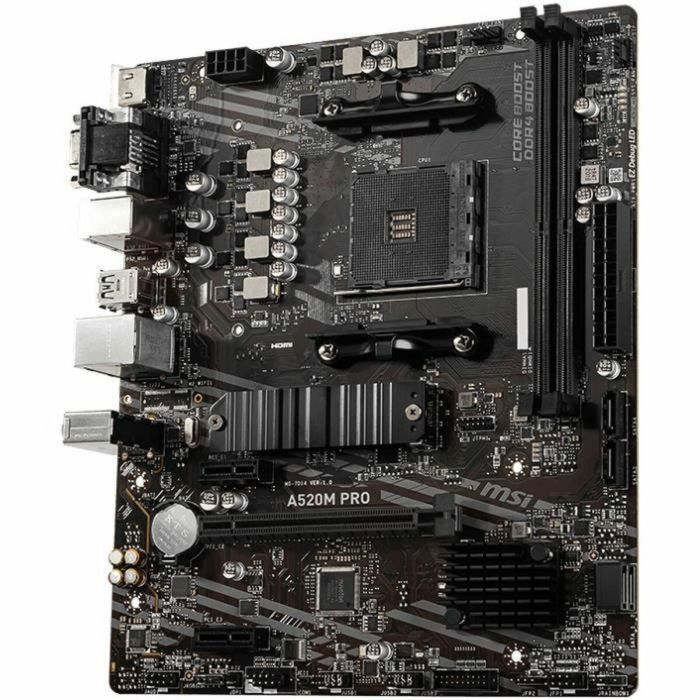MSI A520M PRO Placa Base micro ATX para AMD Zócalo AM4 Ryzen 3000 con Chipset A520, DDR4, M.2 y Gigabit Ethernet 5