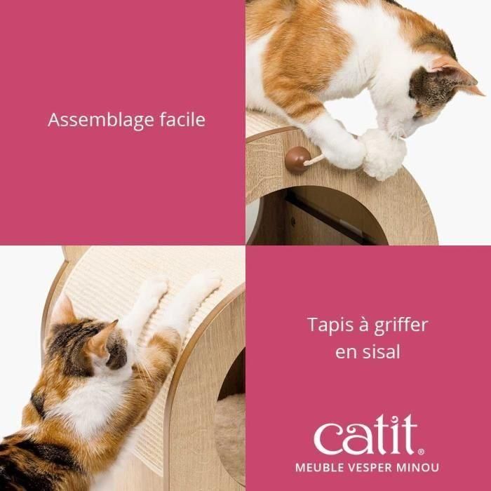 Muebles de diseño VESPER Minou - 36 x 36.5 x 40.5 cm - Marrón claro - Para gatos 2 Muebles de diseño VESPER Minou - 36 x 36.5 x 40.5 cm - Marrón claro - Para gatos 2