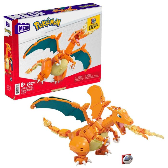Mega Construx Gwy77 Set de Construcción Pokémon Charizard Figura Articulada con Alas y Fuego 222 Piezas +10cm +8 Años Mega Construx Gwy77 Set de Construcción Pokémon Charizard Figura Articulada con Alas y Fuego 222 Piezas +10cm +8 Años