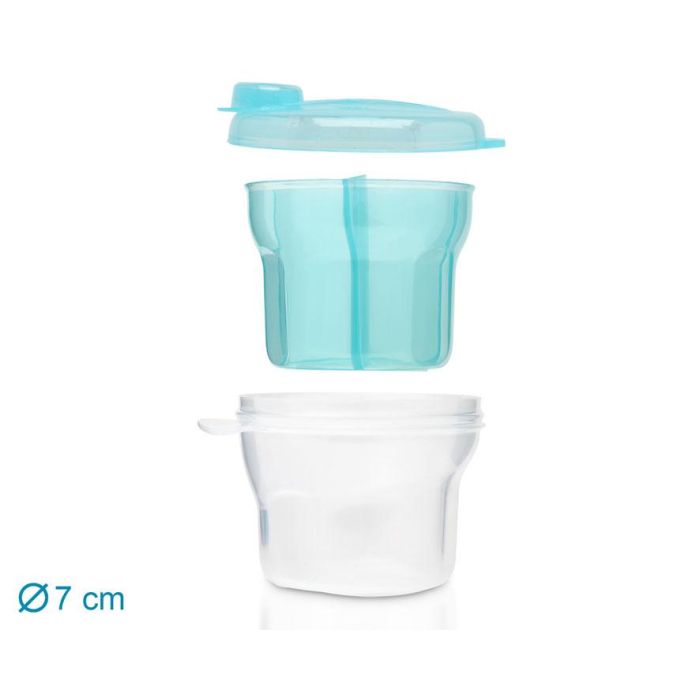 KioKids Dosificador de Leche en Polvo Giratorio, 3 Compartimentos Semitransparentes, Azul, para Bebés +0 Meses, Soft Nordic 3 KioKids Dosificador de Leche en Polvo Giratorio, 3 Compartimentos Semitransparentes, Azul, para Bebés +0 Meses, Soft Nordic 3