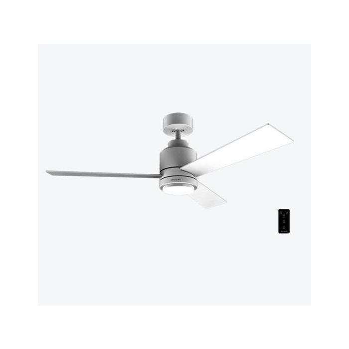 Cecotec 05835 Ventilador de Techo con Aspas, Acero Inoxidable, Iluminación LED, 1220mm, 30W