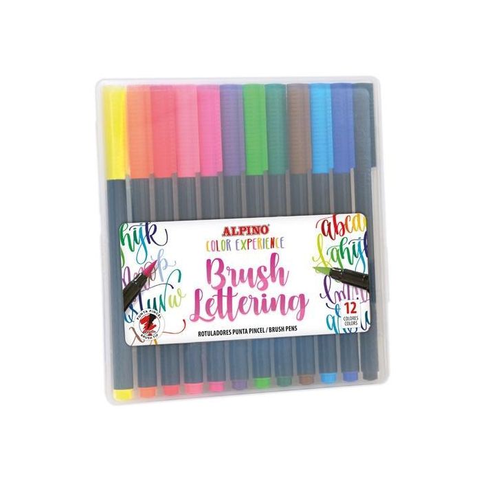 Alpino Rotuladores Brush Lettering Experience Punta Pincel Colores Surtidos Estuche 12 Ud Alpino Rotuladores Brush Lettering Experience Punta Pincel Colores Surtidos Estuche 12 Ud