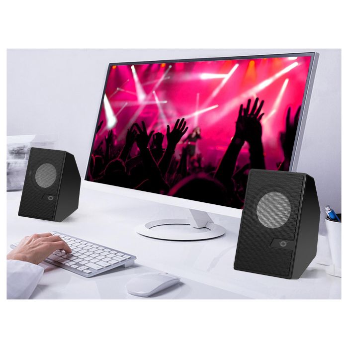 CONCEPTRONIC ALTAVOCES 2.0 6W COLOR NEGRO JACK 3.5" Y BLUETOOTH ALIMENTACION USB
