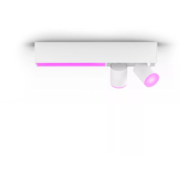 Philips Hue Plafón Centris Spot 2 focos GU10 Blanco V2 - White & Color ambiance LED Bluetooth compatible Alexa Google Assistant
