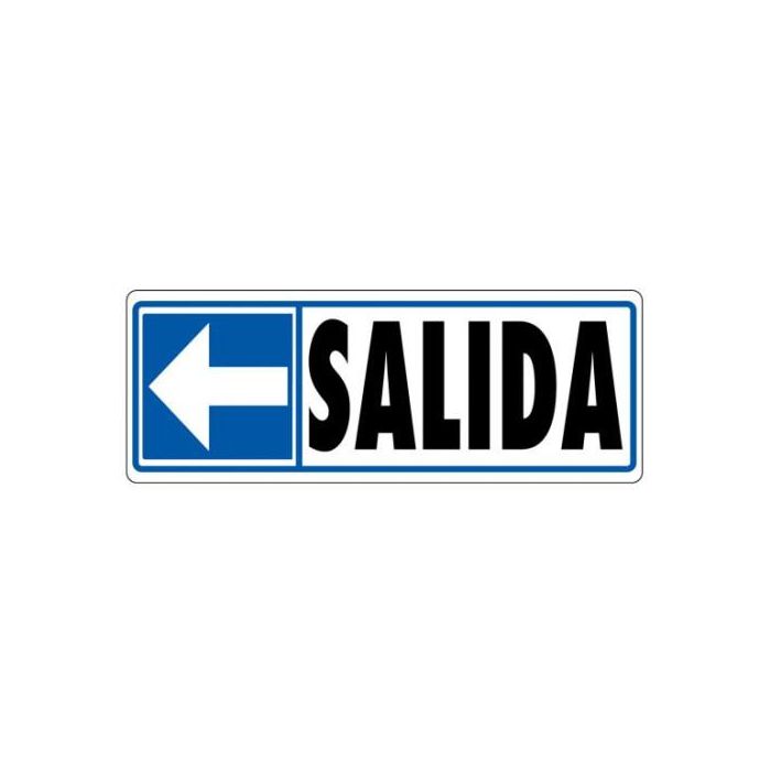 Señal "Salida (Izquierda)" 175X65 Pvc Gris Archivo 2000 6177-05 GS