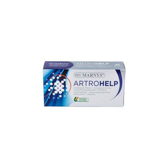 MARNYS Artrohelp Cartílago Tiburón + Vitaminas C, B6, D y Ácidos Grasos Monoinsaturados 60 Cápsulas