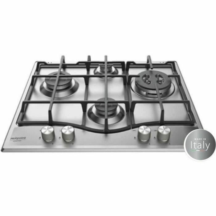 Hotpoint PNN 641 IX Placa de Gas 4 Quemadores 60 cm Acero Inoxidable Parrillas Hierro Fundido Triple Corona 8.85 kW Hotpoint PNN 641 IX Placa de Gas 4 Quemadores 60 cm Acero Inoxidable Parrillas Hierro Fundido Triple Corona 8.85 kW