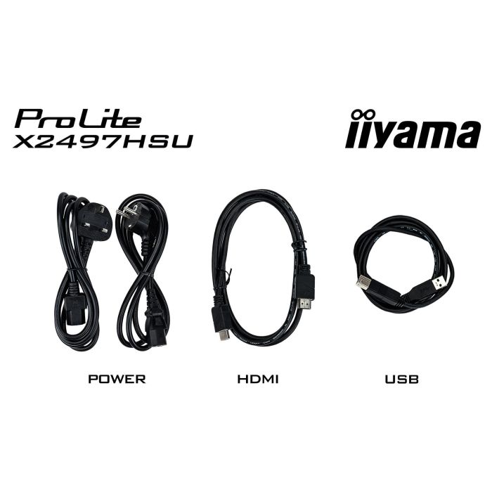60,5cm/23,8" (1920x1080) iiyama ProLite X2497HSU-B1 16:9 IPS 4ms 120Hz HDMI DisplayPort USB VESA Speaker Black 6 60,5cm/23,8" (1920x1080) iiyama ProLite X2497HSU-B1 16:9 IPS 4ms 120Hz HDMI DisplayPort USB VESA Speaker Black 6