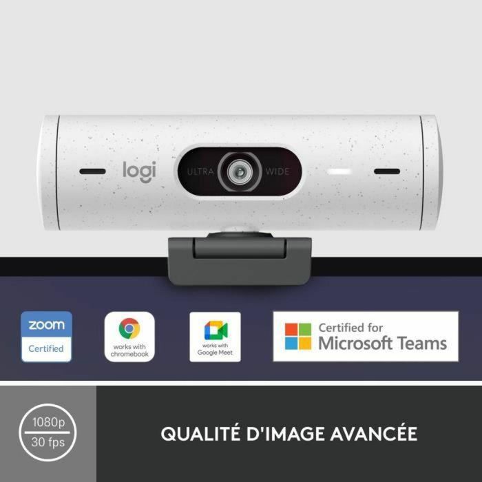 Logitech 960001428 Brio 500 Webcam HD con Auto - White Expo 1