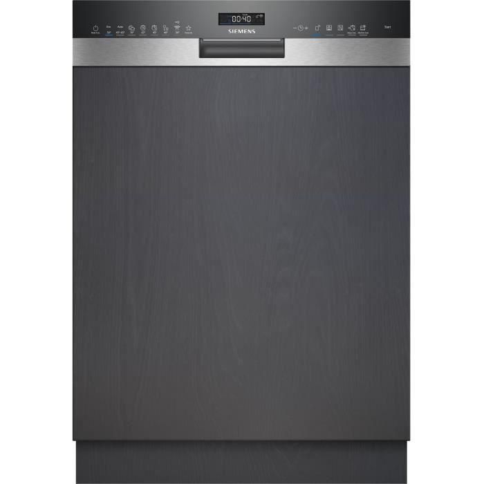 SIEMENS SN55ES11CE iQ500 lavavajillas integrable - 14 cubiertos - Inducción - L60cm - 42dB - Clase B - Metálico SIEMENS SN55ES11CE iQ500 lavavajillas integrable - 14 cubiertos - Inducción - L60cm - 42dB - Clase B - Metálico