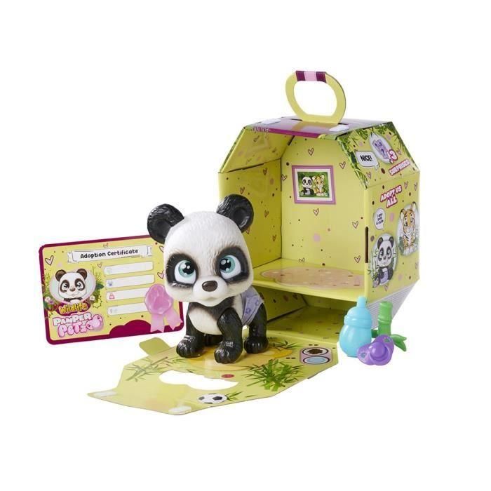 Smoby - Pamper Petz - Panda en adopción - 4 accesorios - Articulado - Madera y pipí - Certificado de adopción - A partir de 3 años 2