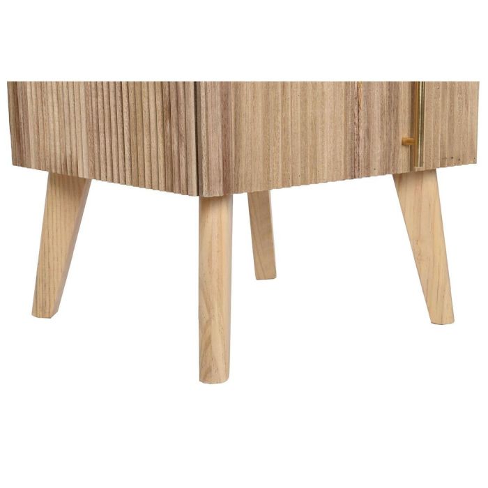 Mesita de Noche DKD Home Decor Dorado Marrón claro Madera de Paulonia Madera MDF 43 x 40 x 70 cm 1 Mesita de Noche DKD Home Decor Dorado Marrón claro Madera de Paulonia Madera MDF 43 x 40 x 70 cm 1