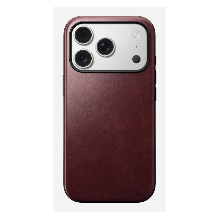 Nomad Modern Leather Case para Apple iPhone 17 Pro - Funda de Cuero Horween Chromexcel Color Burdeos, Compatible con MagSafe 6 Nomad Modern Leather Case para Apple iPhone 17 Pro - Funda de Cuero Horween Chromexcel Color Burdeos, Compatible con MagSafe 6