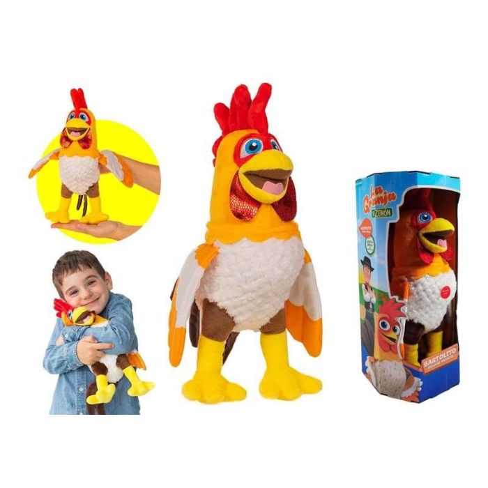Peluche musical gallo bartolito de la granja de zenón 13x17x34 cm Peluche musical gallo bartolito de la granja de zenón 13x17x34 cm