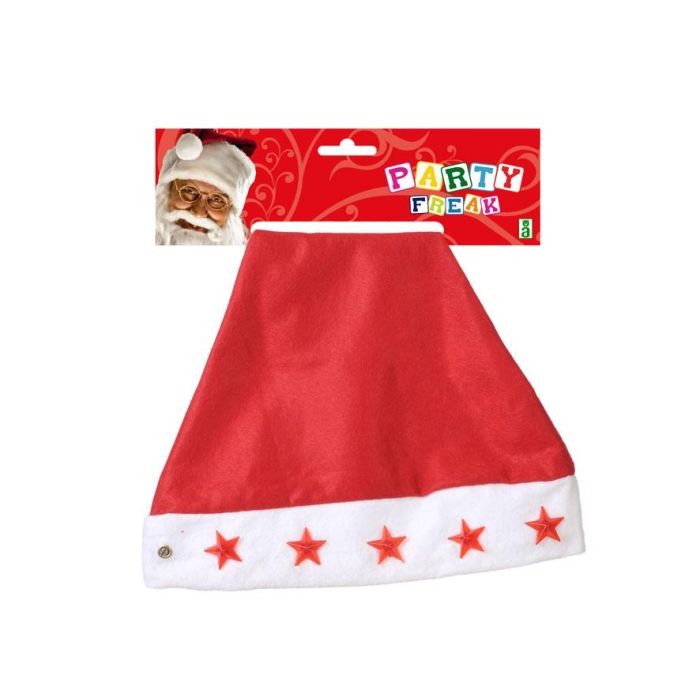 Gorro Papa Noel Ponpón Rojo Blanco Con Luz XXL para Adulto - Accesorio Navideño 1 Gorro Papa Noel Ponpón Rojo Blanco Con Luz XXL para Adulto - Accesorio Navideño 1