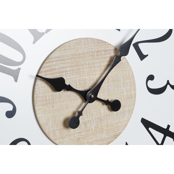 Reloj de Pared DKD Home Decor Negro MDF Blanco (60 x 4,5 x 60 cm) 2