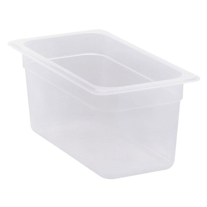 CAMBRO - 36PP-190 - Recipiente GN 1/3 5,3 L - 17,6 x 32,5 x 15 cm (No incluye tapadera) - Blanco translúcido - Venta 1 unidad.