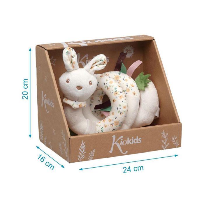 KioKids Peluche Conejo Espiral para Cochecito y Cuna - 0+ meses - Color Blanco - Material Poliéster - Lavado a 30º 3 KioKids Peluche Conejo Espiral para Cochecito y Cuna - 0+ meses - Color Blanco - Material Poliéster - Lavado a 30º 3