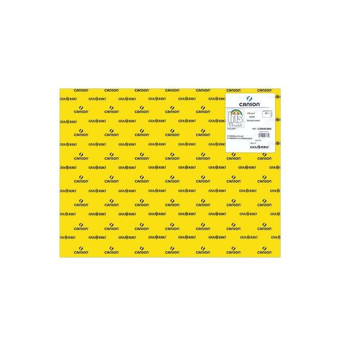 Cartulina Fluor 50X65 Cm Iris 250G Amarilla Paquete De 25