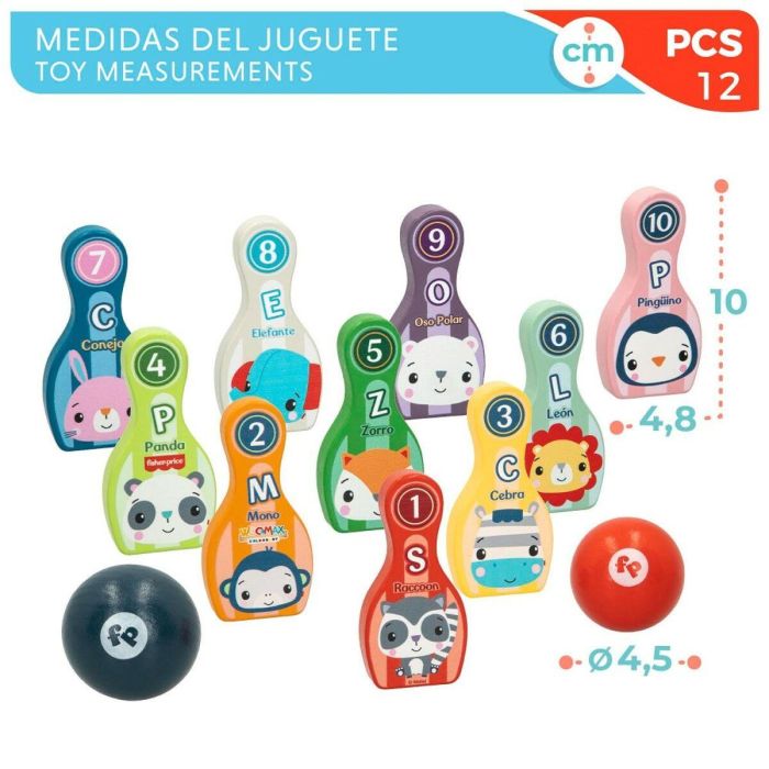 Juego de Bolos Fisher Price Animales (6 Unidades) 2 Juego de Bolos Fisher Price Animales (6 Unidades) 2