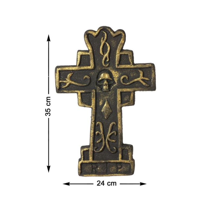 Lapida Dorada Decorativa 35*24 cm Halloween