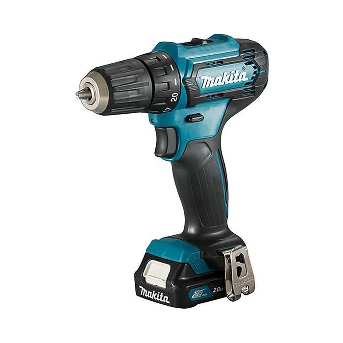 Makita DF333DSAE Taladro Atornillador Inalámbrico 12V con 2 Baterías y Maletín, Velocidad Ajustable, Luz LED