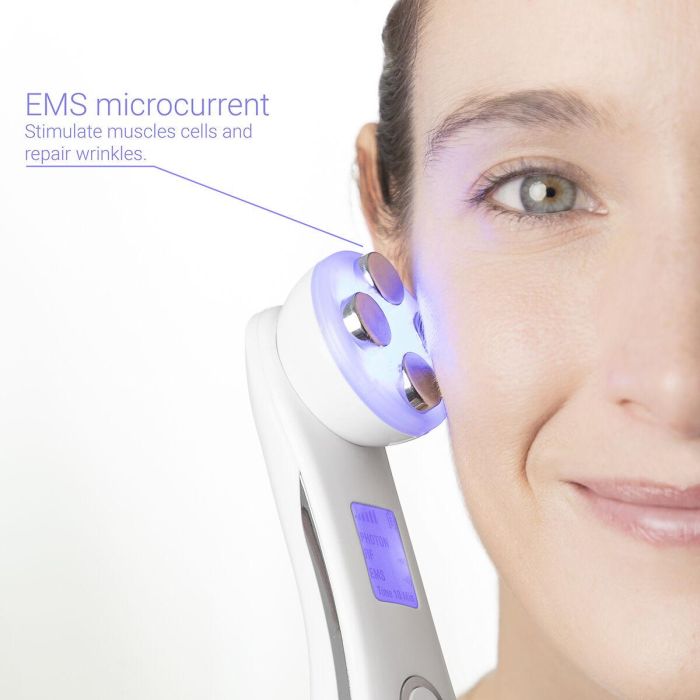 Masajeador Facial con Radiofrecuencia, Fototerapia y Electroestimulación Wace InnovaGoods 10 Masajeador Facial con Radiofrecuencia, Fototerapia y Electroestimulación Wace InnovaGoods 10
