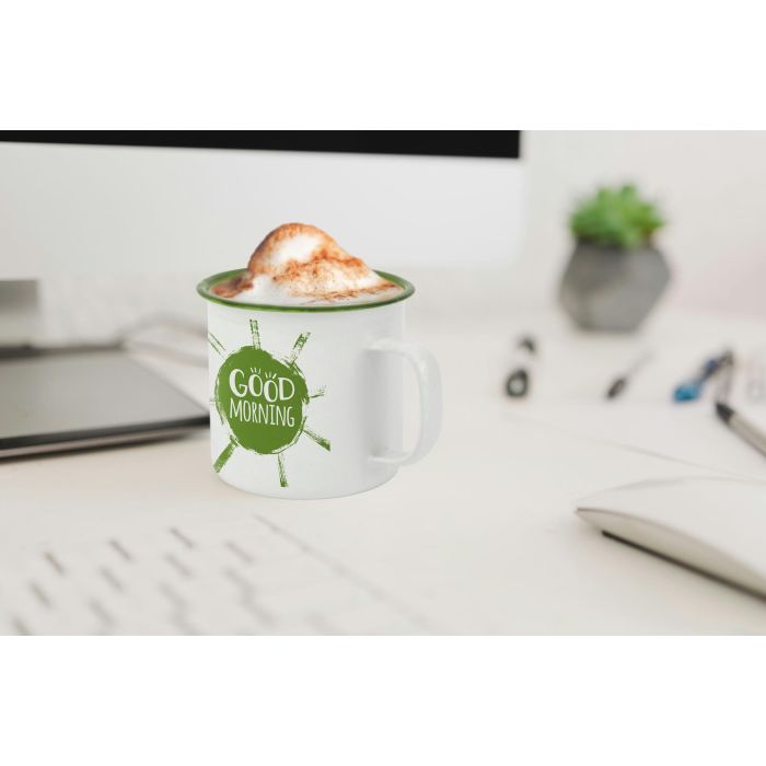 Mug esmaltada blanca con frases 350 ml - Privilege (24 Unidades) 3 Mug esmaltada blanca con frases 350 ml - Privilege (24 Unidades) 3