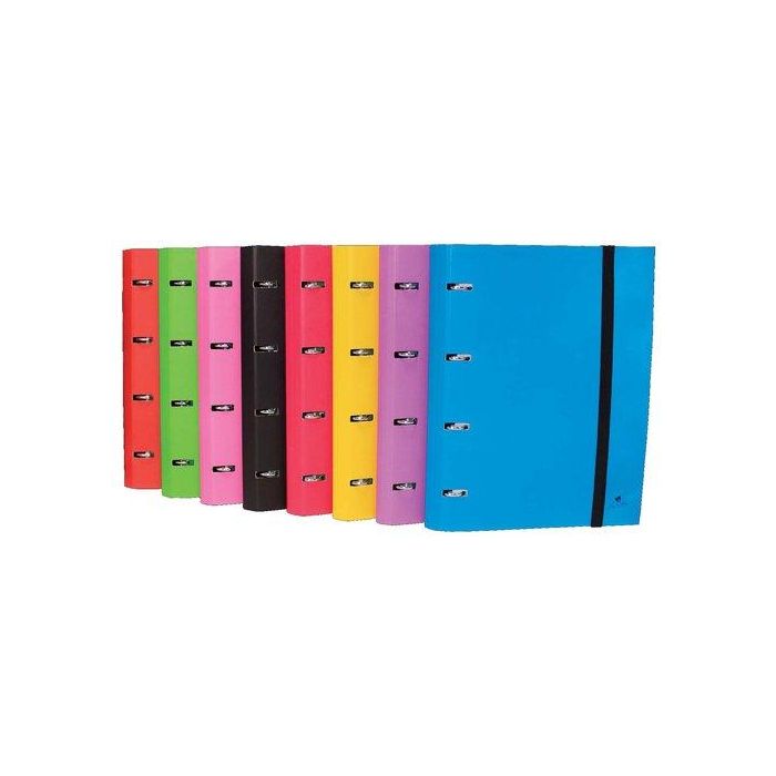 Carpebloc Mariola A4 4 An. Mixtas 25Mm Con Recambio 100 Hj. 90G Cuadric.4X4 Surtido (8 Col.)