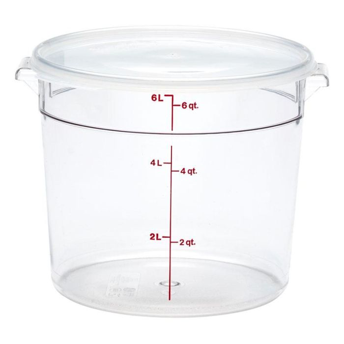 CAMBRO - RFSCW6-135 - Recipiente redondo 5,7 L - 25,2 x 25,2 cm - Transparente (Tapa no incluida)