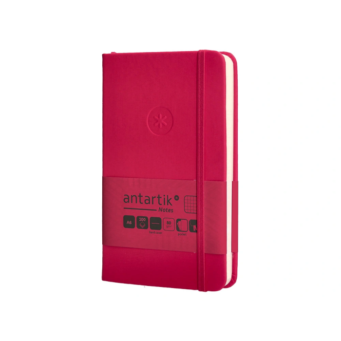 Antartik Cuaderno A6 Tapa Dura Burdeos Hojas Cuadriculadas 100 Hojas 80gr FSC 3